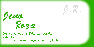 jeno roza business card